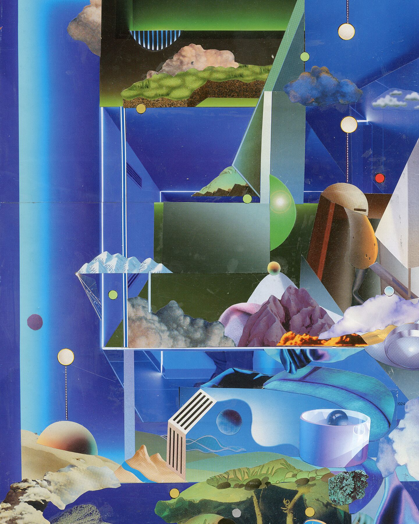 Miko Hornborg, Bottom Layers (2025) archival pigment print by Miko Hornborg from paper collage original