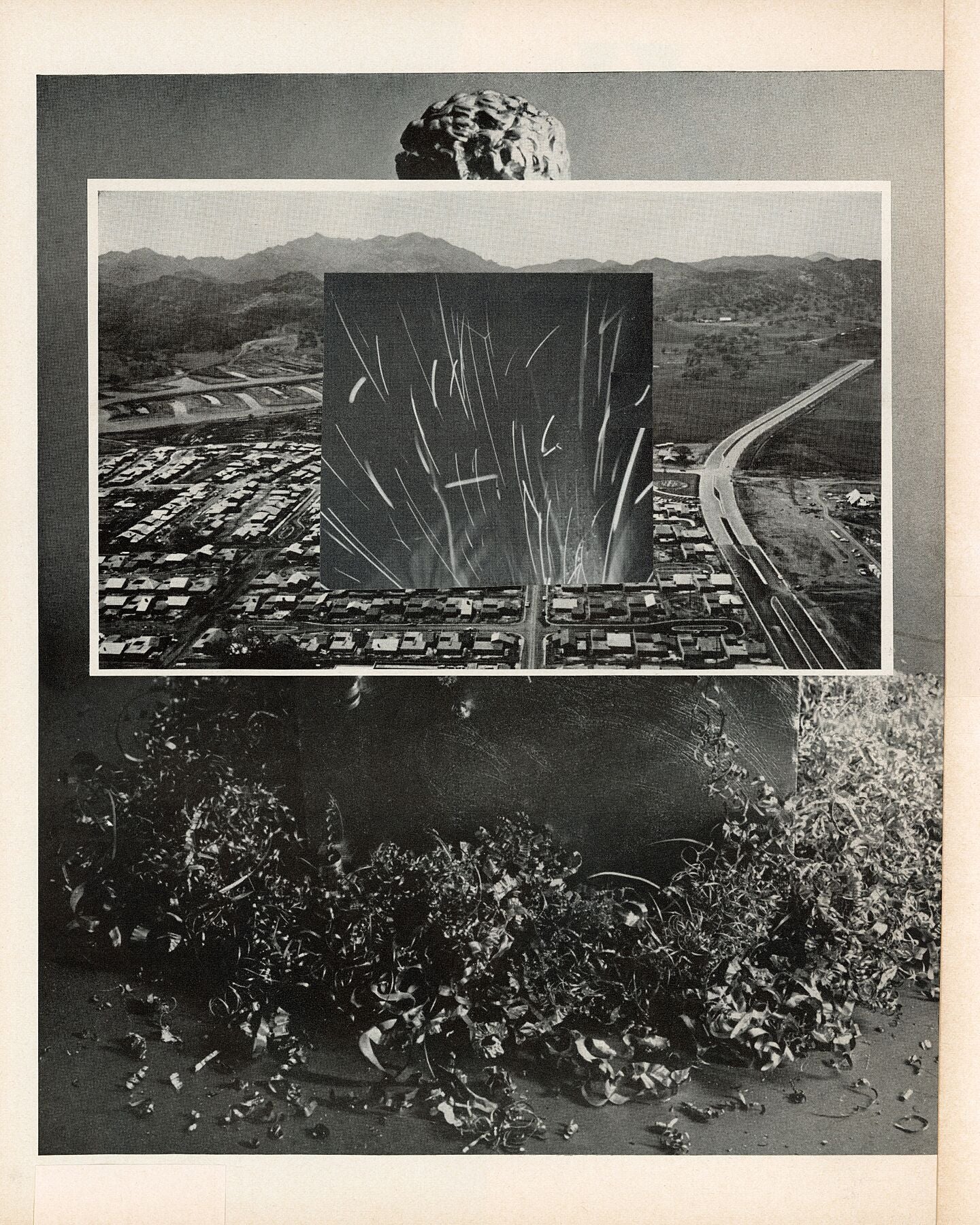 Jack Felice, Sparks, Statues, Swimming Pools [Part I] (2025) archival pigment print by Jack Felice from paper collage original