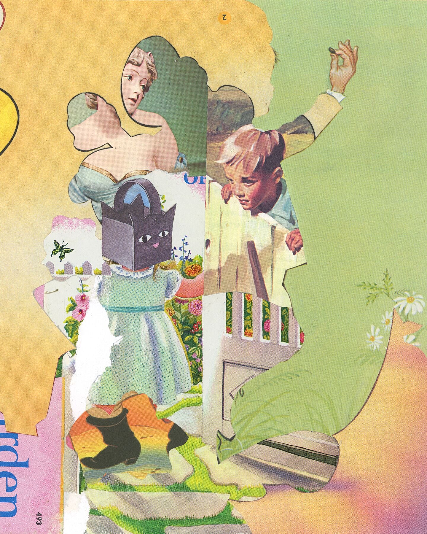 Paul Henderson, Untitled (2023) archival pigment print by Paul Henderson from analog paper collage, 9.5×13 in