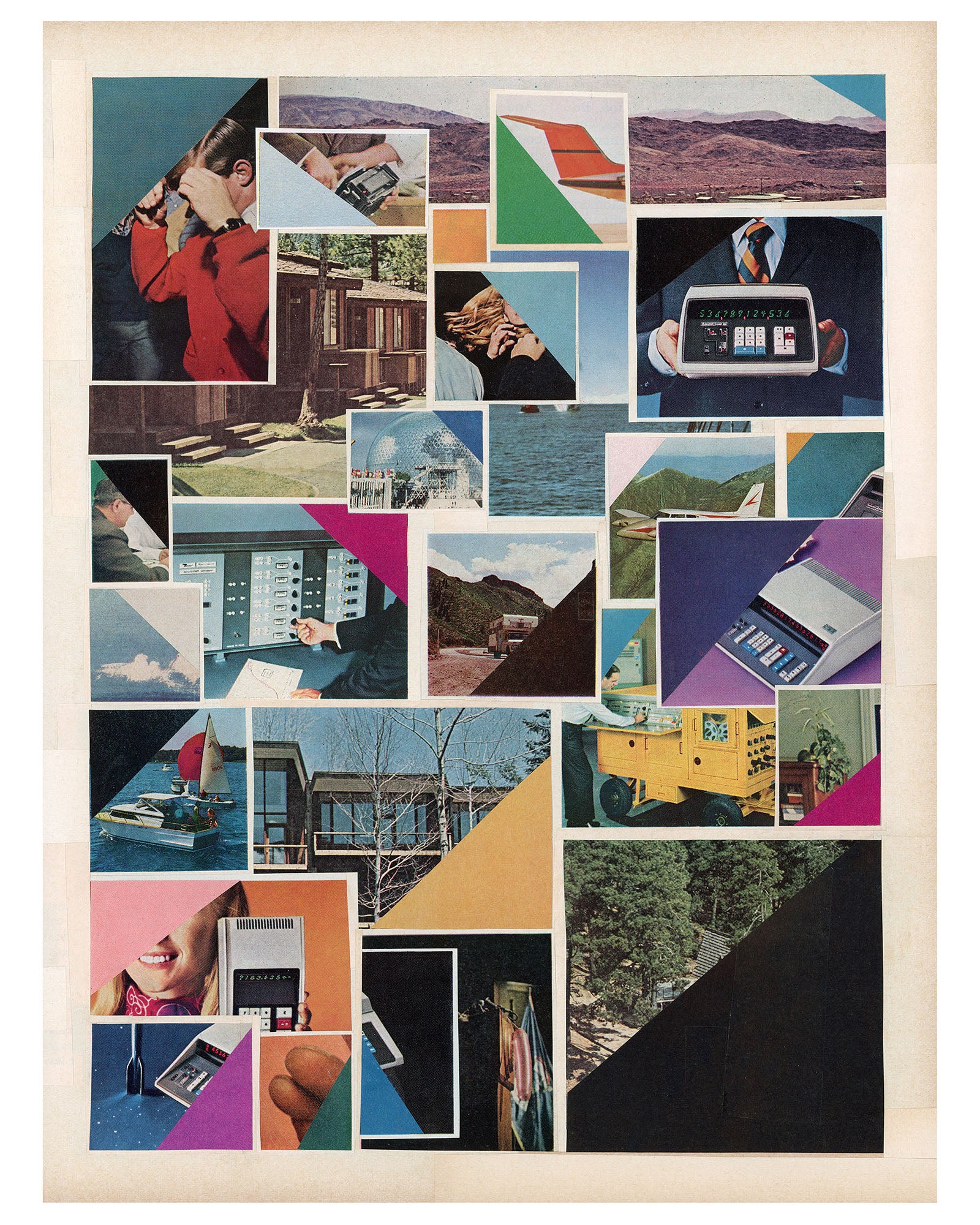 Jack Felice, Data Entry (2024) paper collage by Jack Felice, 9.75×13 in