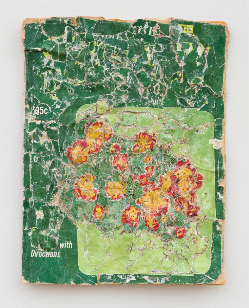 Granny Squares (2024) collage/decollage by Andrea Burgay, magazine pieces on layered pages, 11×8.25×0.25 in