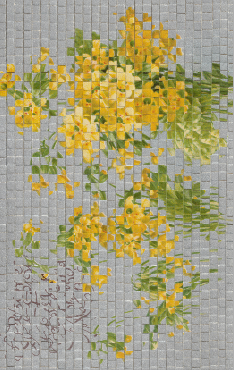 Reinventario 03 (2024) collage by Susana Blasco, made from found antique postcards, 5.1×3.3 in